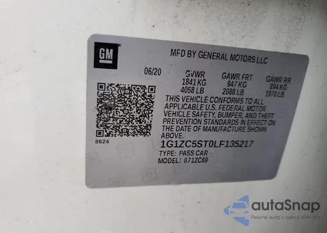 2020 Chevrolet Malibu Ls from USA, damaged, VIN 1G1ZC5ST0LF135217